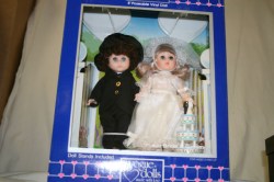 8" 1980S GINNY VINYL BRIDE & GROOM ORIGINAL VOGUE DAKIN DOLLS NEW IN BOX 71-1005